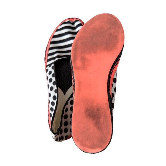 SOPHIA WEBSTER Striped Black White Espadrilles Flats Size 38 / US 8 - Picture 4 of 8